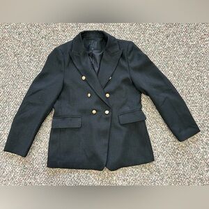 MINA SELF women’s black tweed blazer, size large